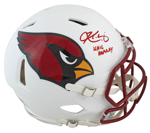 Cardinals Kyler Murray Hail Murray Signed Flat White Proline FS Speed Helmet BAS