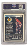 Michel Goulet Signed 1991 Pinnacle #109 Chicago Blackhawks Hockey Card PSA/DNA