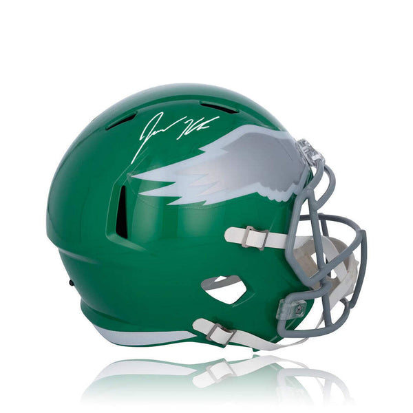 Jason Kelce Philadelphia Eagles Autographed Signed Kelly Green Helmet PSA COA