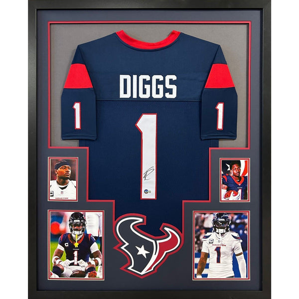 Stefon Diggs Autographed Signed Framed Houston Texans Jersey BECKETT