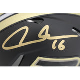 Aidan O'Connell Autographed Purdue Boilermakers Black Mini Helmet Beckett 48905