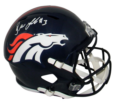 DREW LOCK SIGNED AUTOGRAPHED DENVER BRONCOS FULL SIZE SPEED HELMET JSA