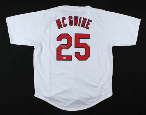 Mark McGwire Signed St. Louis Cardinals Jersey (Beckett Holo) Big Mac / 583 HRs