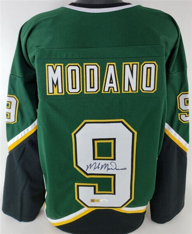 Mike Modano Signed Dallas Stars Green Jersey (JSA COA) 1999 Stanley Cup Champ