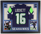 Tyler Lockett Signed Seattle Seahawks 35"x43" Framed Jersey (JSA) Pro Bowl W.R.