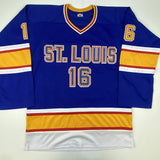 Autographed/Signed BRETT HULL St. Louis Retro Blue Hockey Jersey PSA/DNA COA