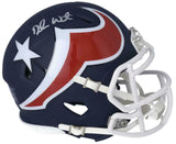 DESHAUN WATSON Autographed Texans AMP Mini Speed Helmet FANATICS