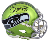 Seahawks DK Metcalf Authentic Signed Flash Speed Mini Helmet BAS Witnessed