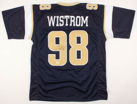 Grant Wistrom Signed St. Louis Rams Jersey (JSA COA) Super Bowl XXXIV Champion