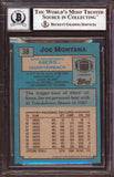 49ers Joe Montana Authentic Signed 1988 Topps #38 Card Auto Grade 10 BAS Slabbed