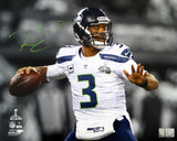 RUSSELL WILSON AUTOGRAPHED 16X20 PHOTO SEAHAWKS SUPER BOWL XLVIII RW HOLO 105129