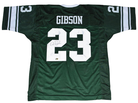 KIRK GIBSON SIGNED AUTOGRAPHED MICHIGAN STATE SPARTANS #23 GREEN JERSEY COA