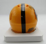 Rocky Bleier HOF Signed/Inscr Yellow Mini Helmet Steelers Becket Witness 191555