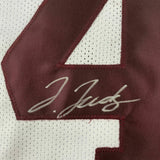 Autographed/Signed JERRY JEUDY Alabama White College Football Jersey Beckett COA