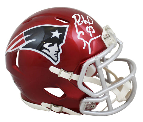 Patriots Richard Seymour Authentic Signed Flash Speed Mini Helmet BAS Witnessed