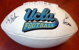 GARY BEBAN AUTOGRAPHED WHITE LOGO FOOTBALL UCLA "67 HEISMAN" PSA/DNA 103885