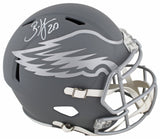 Eagles Brian Dawkins Signed Slate Full Size Speed Rep Helmet BAS Witnessed