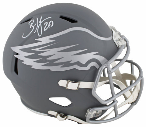 Eagles Brian Dawkins Signed Slate Full Size Speed Rep Helmet BAS Witnessed