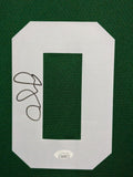 FRAMED IN SUEDE BOSTON CELTICS JAYSON TATUM AUTOGRAPHED JERSEY JSA COA