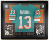 Dan Marino Signed Miami Dolphins 35"x43" Framed Jersey (JSA) 1984 NFL MVP / QB