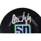 Quinn Hughes Autographed/Signed Vancouver Canucks Hockey Puck FAN 46928