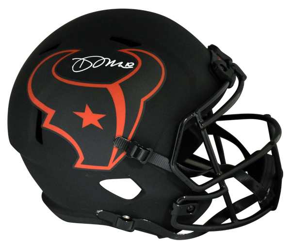 DAVIS MILLS SIGNED HOUSTON TEXANS ECLIPSE FULL SIZE SPEED HELMET BECKETT