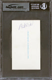 Edwin "Buzz" Aldrin Apollo 11 Authentic Signed 3.25 x 5.5 Index Card BAS Slabbed