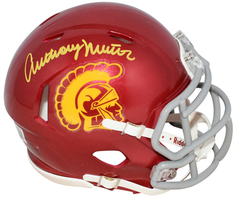 ANTHONY MUNOZ SIGNED AUTOGRAPHED USC TROJANS SPEED MINI HELMET BECKETT