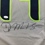 Autographed/Signed DK D.K. Metcalf Seattle Grey Football Jersey JSA COA