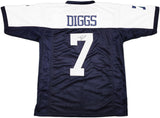 DALLAS COWBOYS TREVON DIGGS AUTOGRAPHED BLUE & WHITE JERSEY BECKETT QR 233689