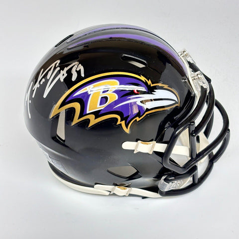 MARK ANDREWS SIGNED AUTOGRAPHED BALTIMORE RAVENS MINI HELMET BECKETT