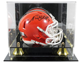 Browns Nick Chubb Authentic Signed 2024 Speed Mini Helmet W/ Case BAS Witnessed