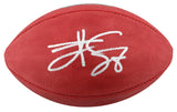 Travis Kelce Signed Super Bowl LVIII Logo Wilson "Duke" Football W/ Case BAS Wit