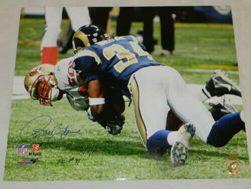 ISAAC BRUCE AUTOGRAPHED SIGNED 49ERS ST LOUIS RAMS 16x20 PHOTO W/ #1000 INSC