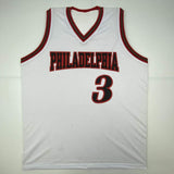 Autographed/Signed Allen Iverson Philadelphia White Jersey PSA/DNA COA