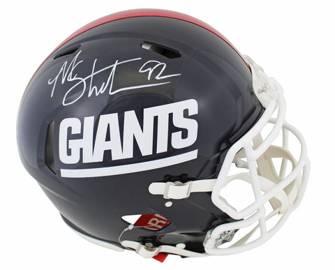 Giants Michael Strahan Signed 1981-99 TB Full Size Speed Proline Helmet BAS Wit