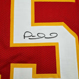 Framed Autographed/Signed Patrick Mahomes 35x39 Kansas City Red Jersey JSA COA