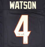 HOUSTON TEXANS DESHAUN WATSON AUTOGRAPHED BLUE JERSEY BECKETT BAS STOCK #129110