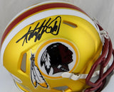 Adrian Peterson Signed Washington Blaze Mini Helmet - Beckett Auth *Blk