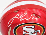 FRED WARNER AUTOGRAPHED 49ERS FLASH RED SPEED MINI HELMET BECKETT WITNESS 226392