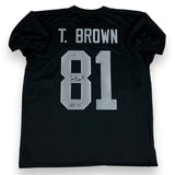 Tim Brown Autographed SIGNED Jersey - Black - Beckett Authenticated