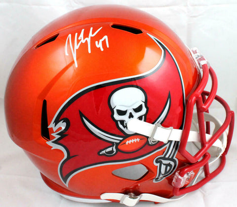 John Lynch Autographed TB Buccaneers F/S Flash Speed Helmet-Beckett W Hologram