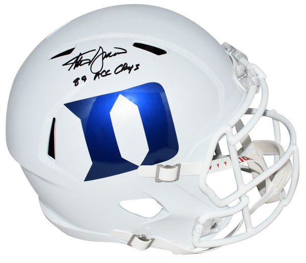 STEVE SPURRIER SIGNED DUKE BLUE DEVILS FULL SIZE SPEED HELMET W/ 89 ACC CHAMPS