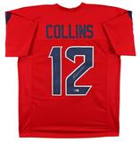 Nico Collins Authentic Signed Red Pro Style Jersey Autographed BAS Witnessed