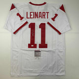 Autographed/Signed Matt Leinart USC White Football Jersey JSA COA