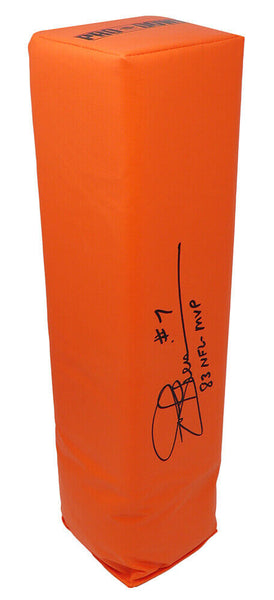 Joe Theismann (Washington Football) Signed Orange Endzone Pylon w/83 MVP -SS COA