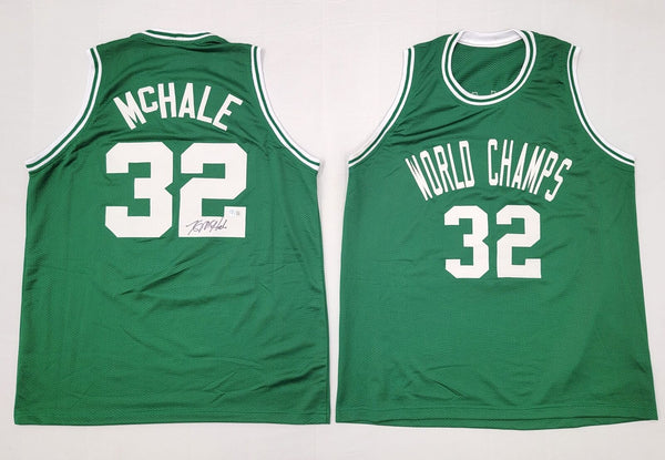 Kevin McHale Signed Boston Celtics Green World Champs Custom Jersey Beckett