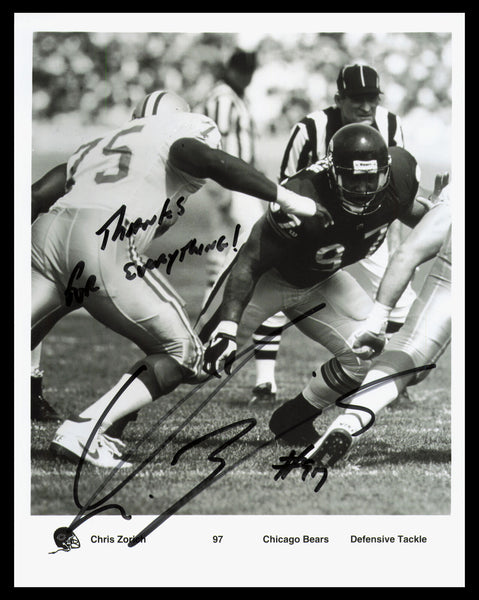 Chris Zorich Autographed Signed 8x10 Photo Bears "Thanks For Everything!" 230390