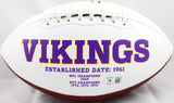 Randall Cunningham Daunte Culpepper Signed Vikings Logo Football-Beckett W Holo