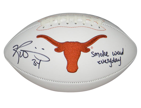 RICKY WILLIAMS SIGNED TEXAS LONGHORNS LOGO FOOTBALL W/ SMOKE WEED EVERYDAY